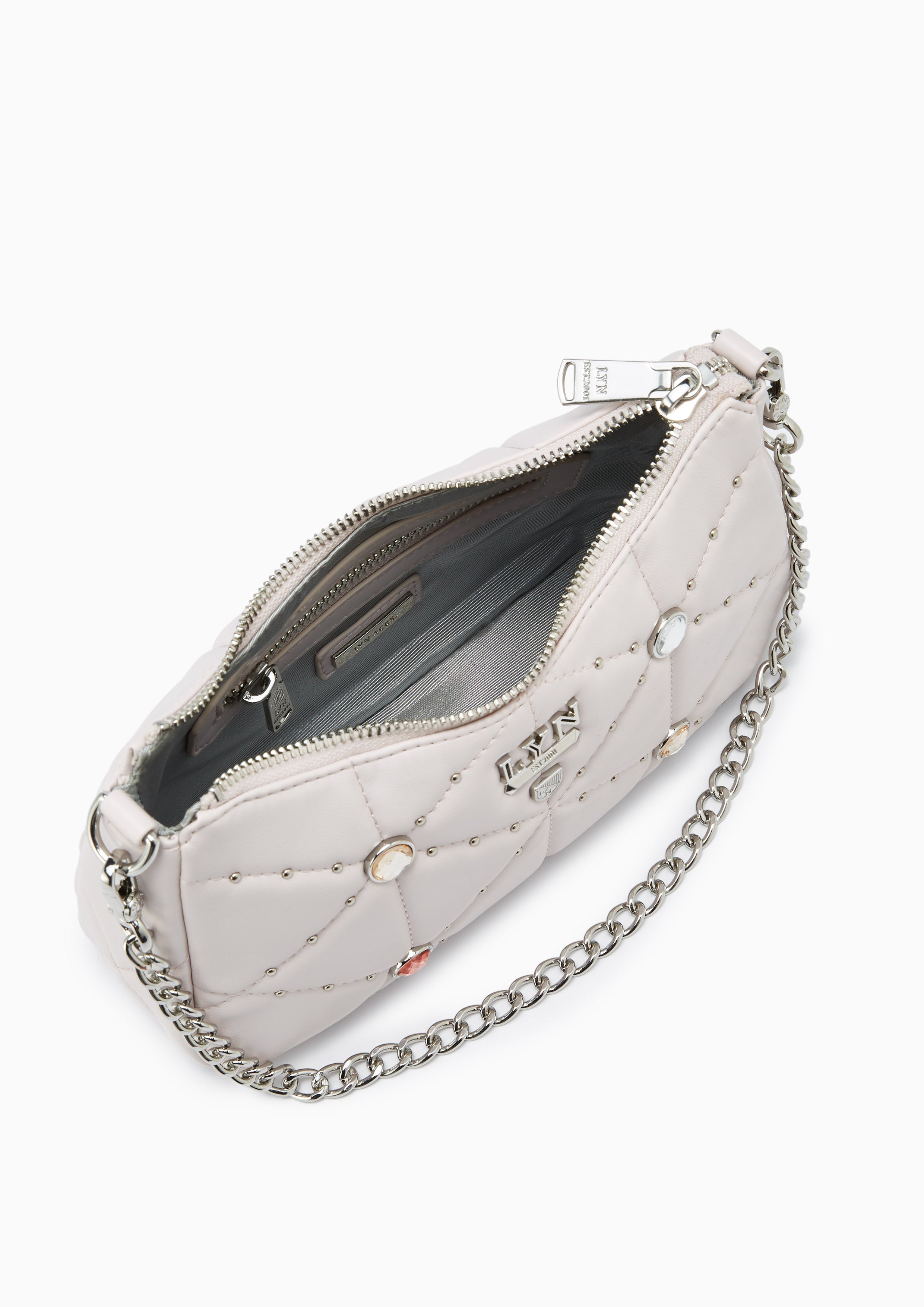 Tricia Bliss Circle Shoulder Bag Light Grey