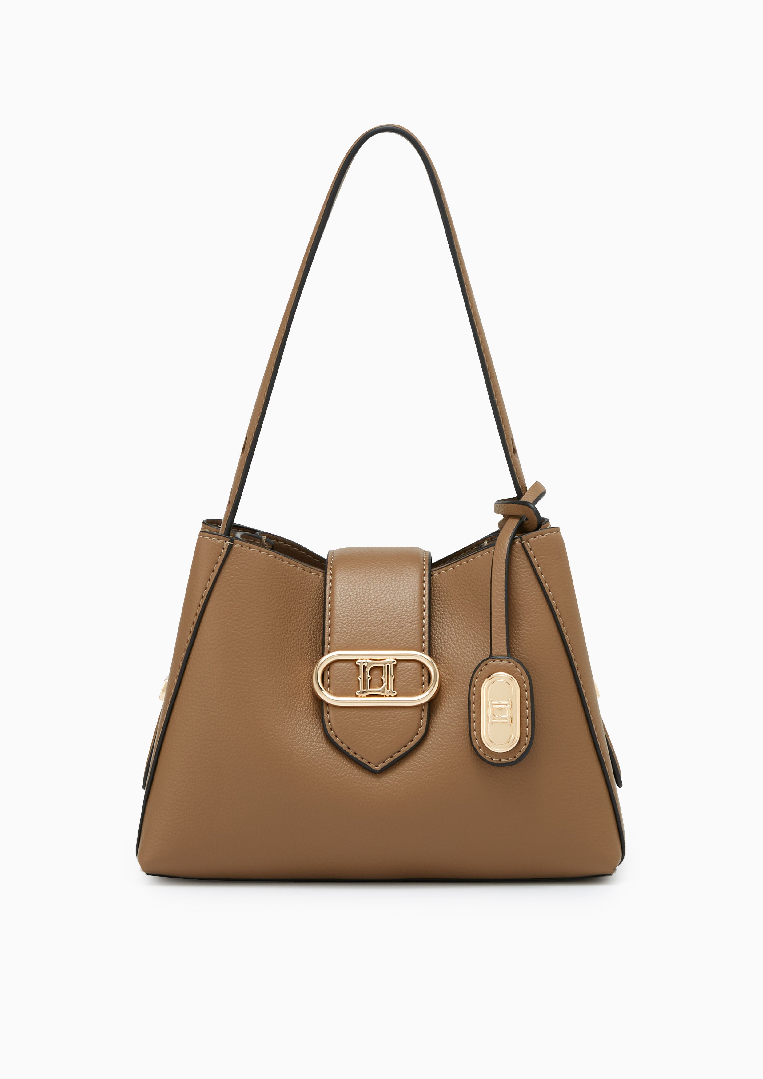 Citrine Hobo Shoulder Bag S Brown