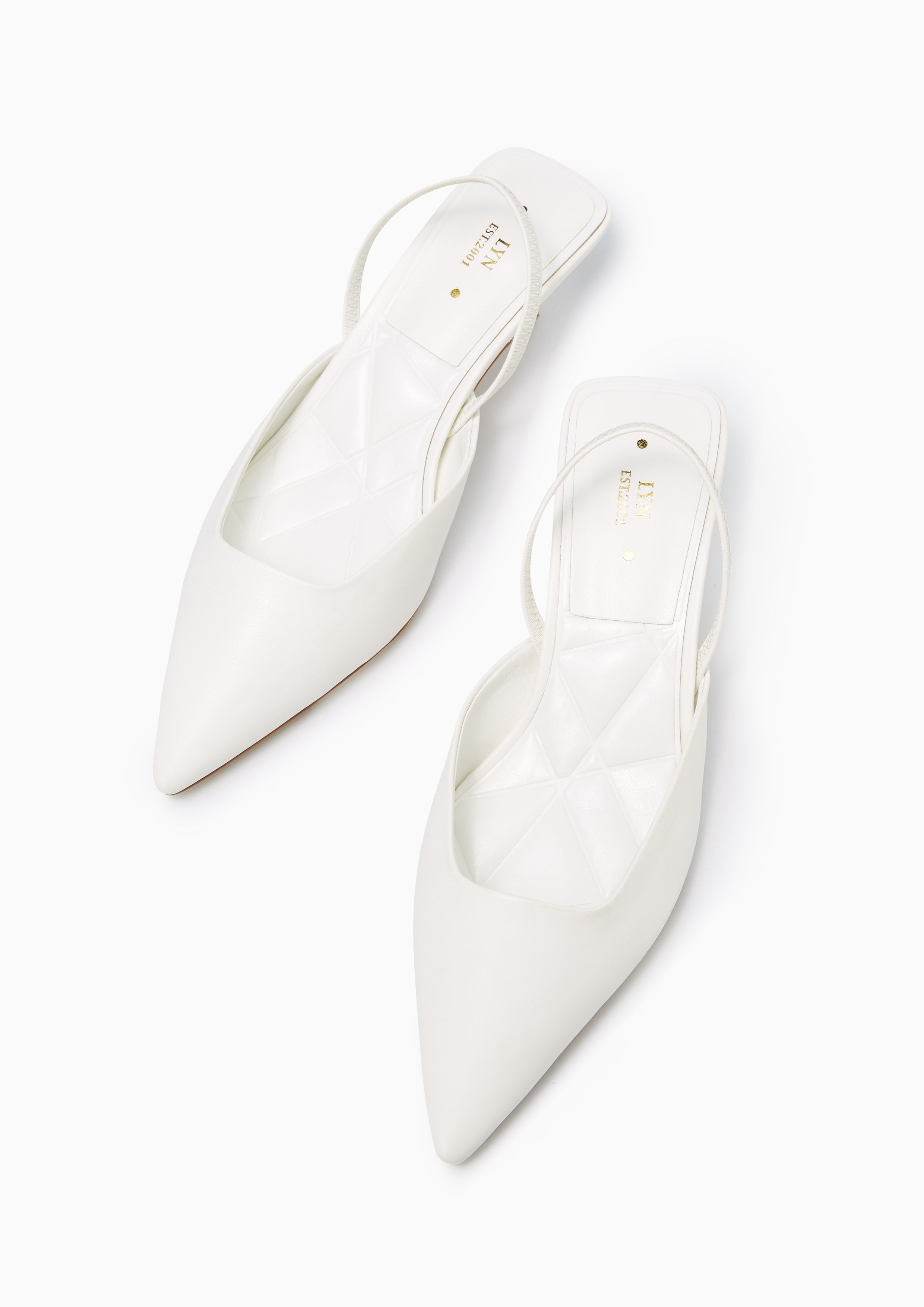 Biz Low Heel Slingbacks Ivory