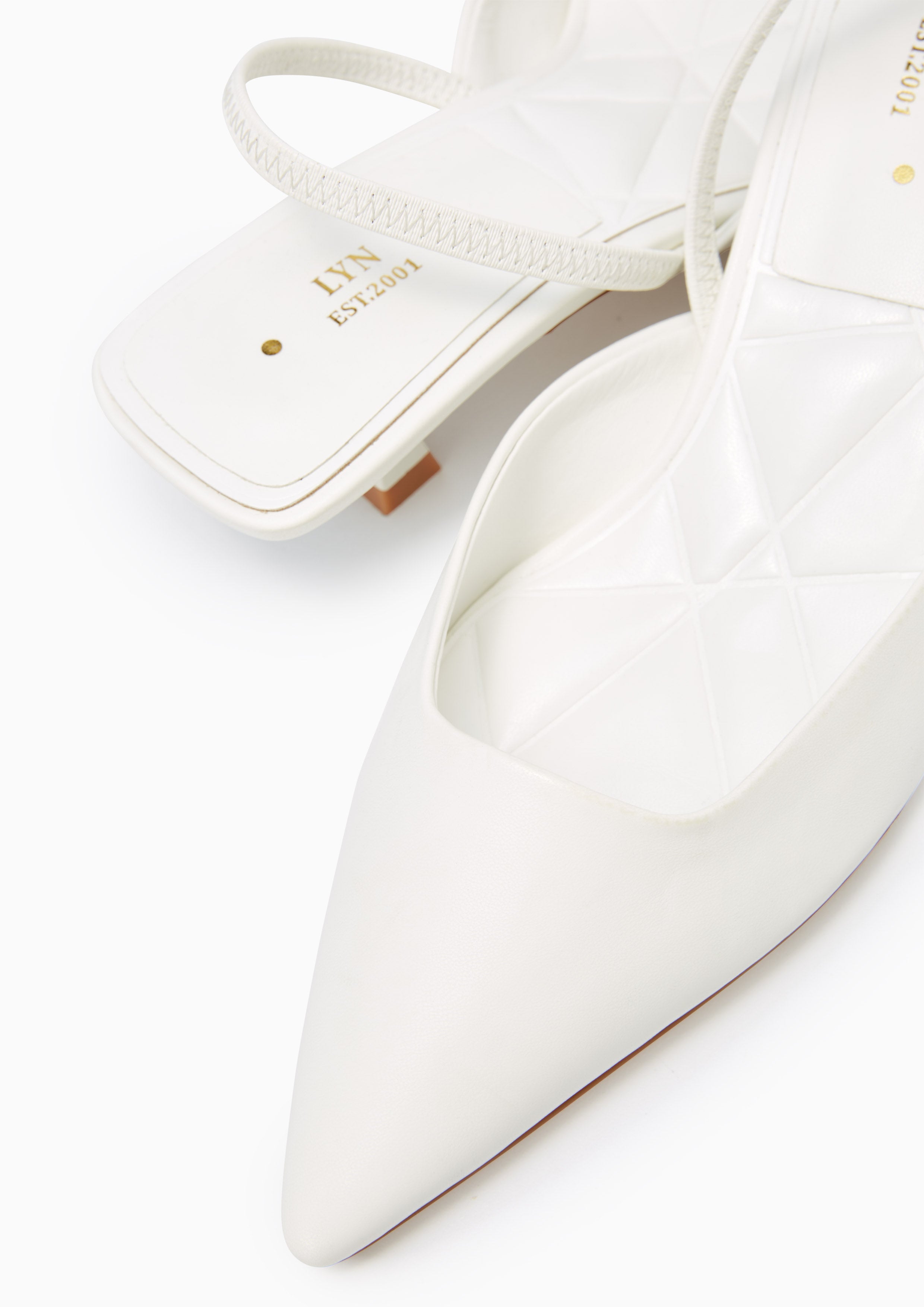 Biz Low Heel Slingbacks Ivory