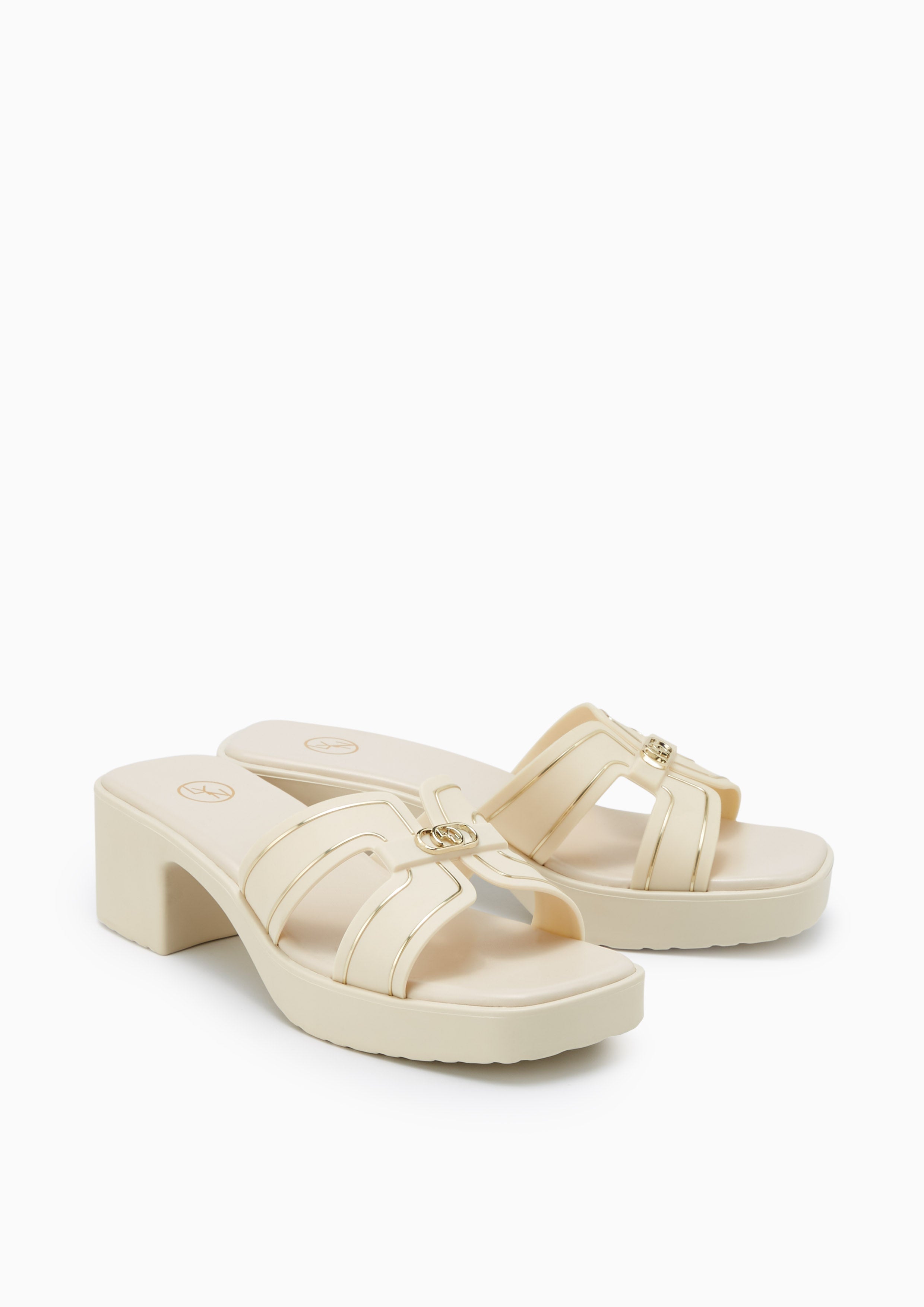 Hey Platform Mid Heels Ivory