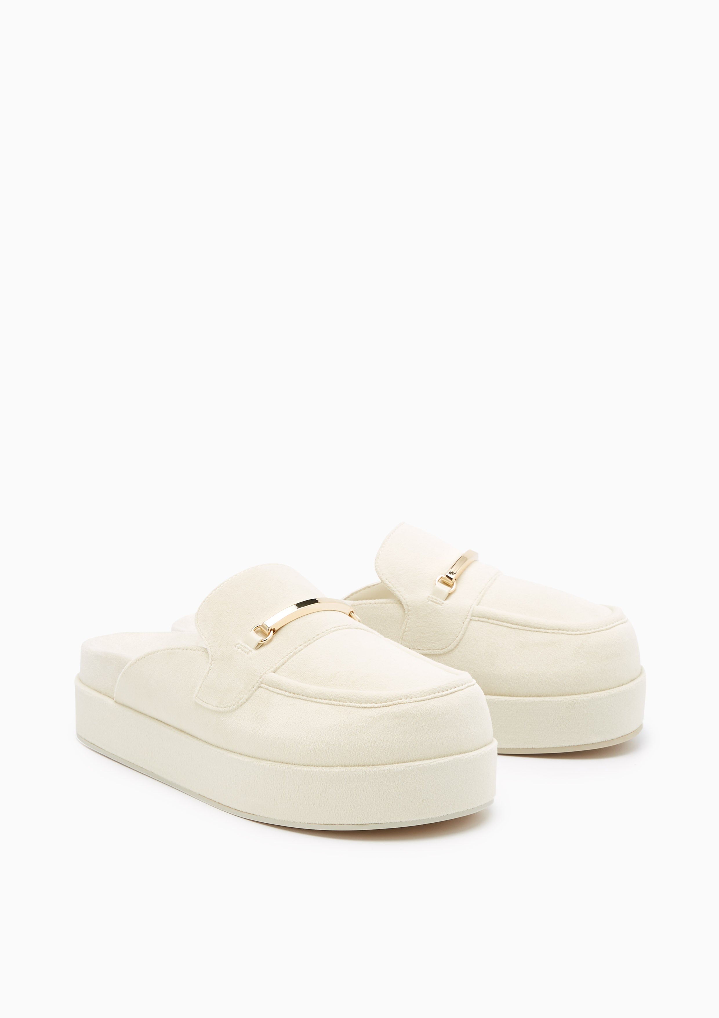 Glynn Platform Mules Ivory