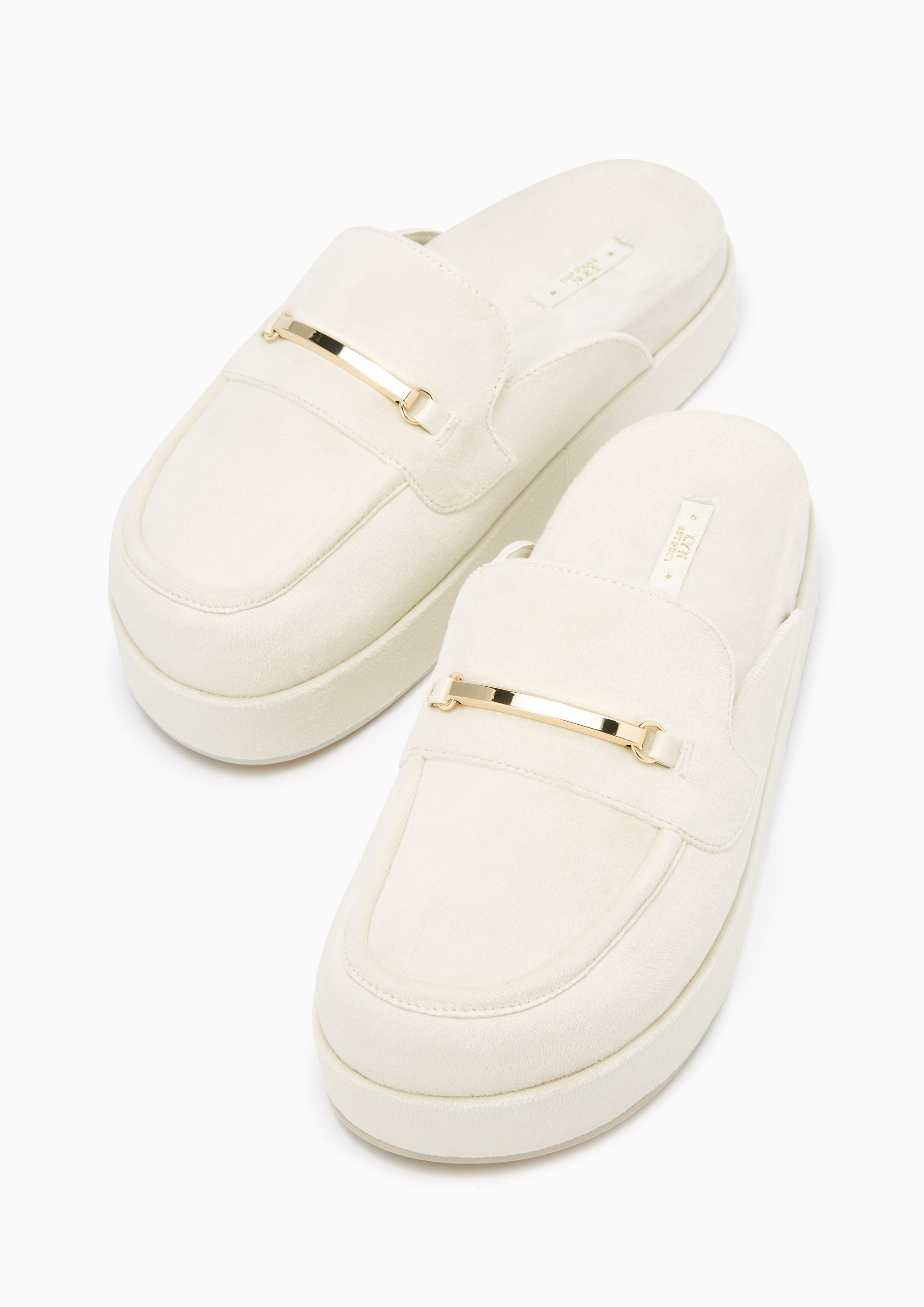 Glynn Platform Mules Ivory