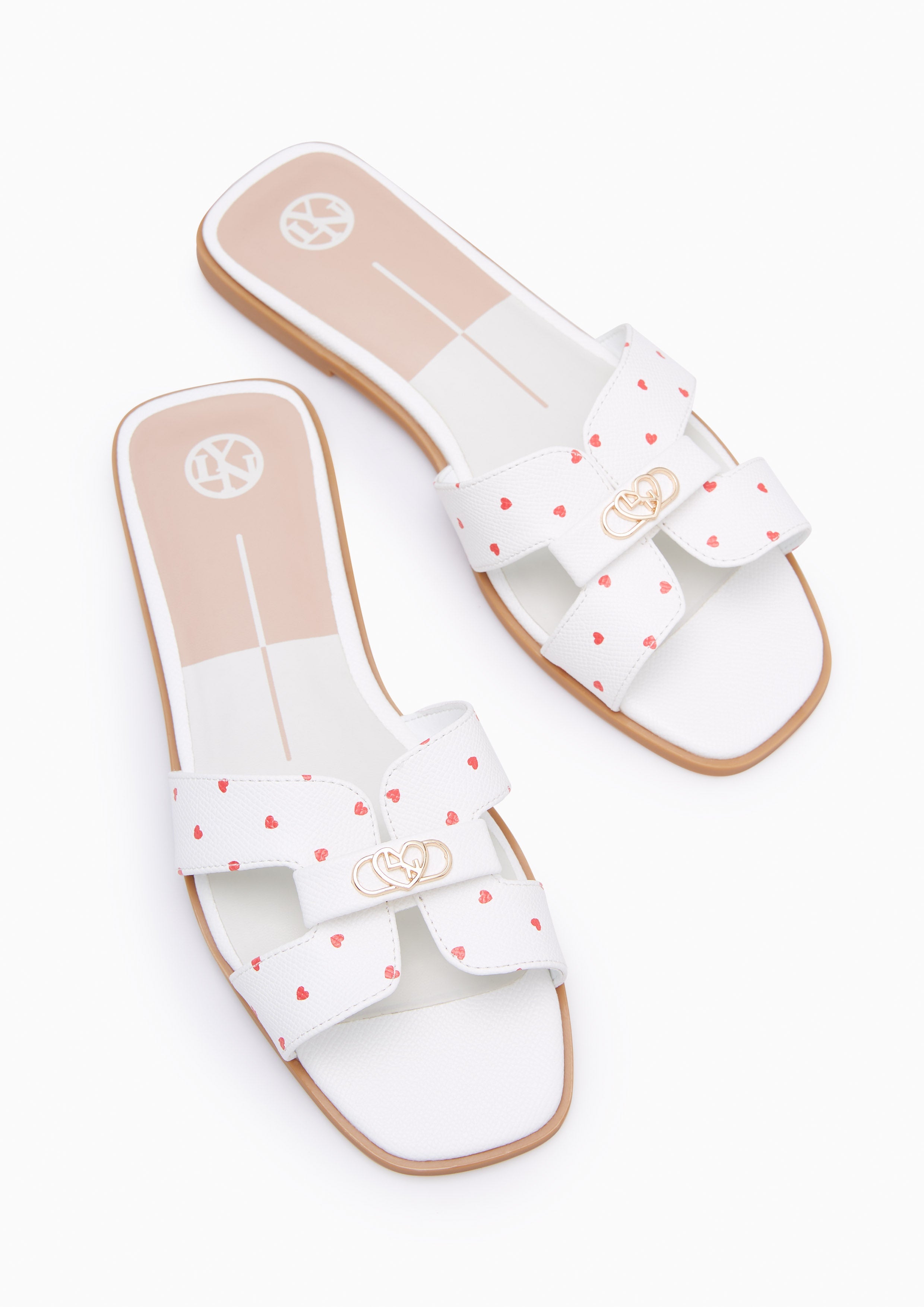 Hey Lovely Flat Sandals White