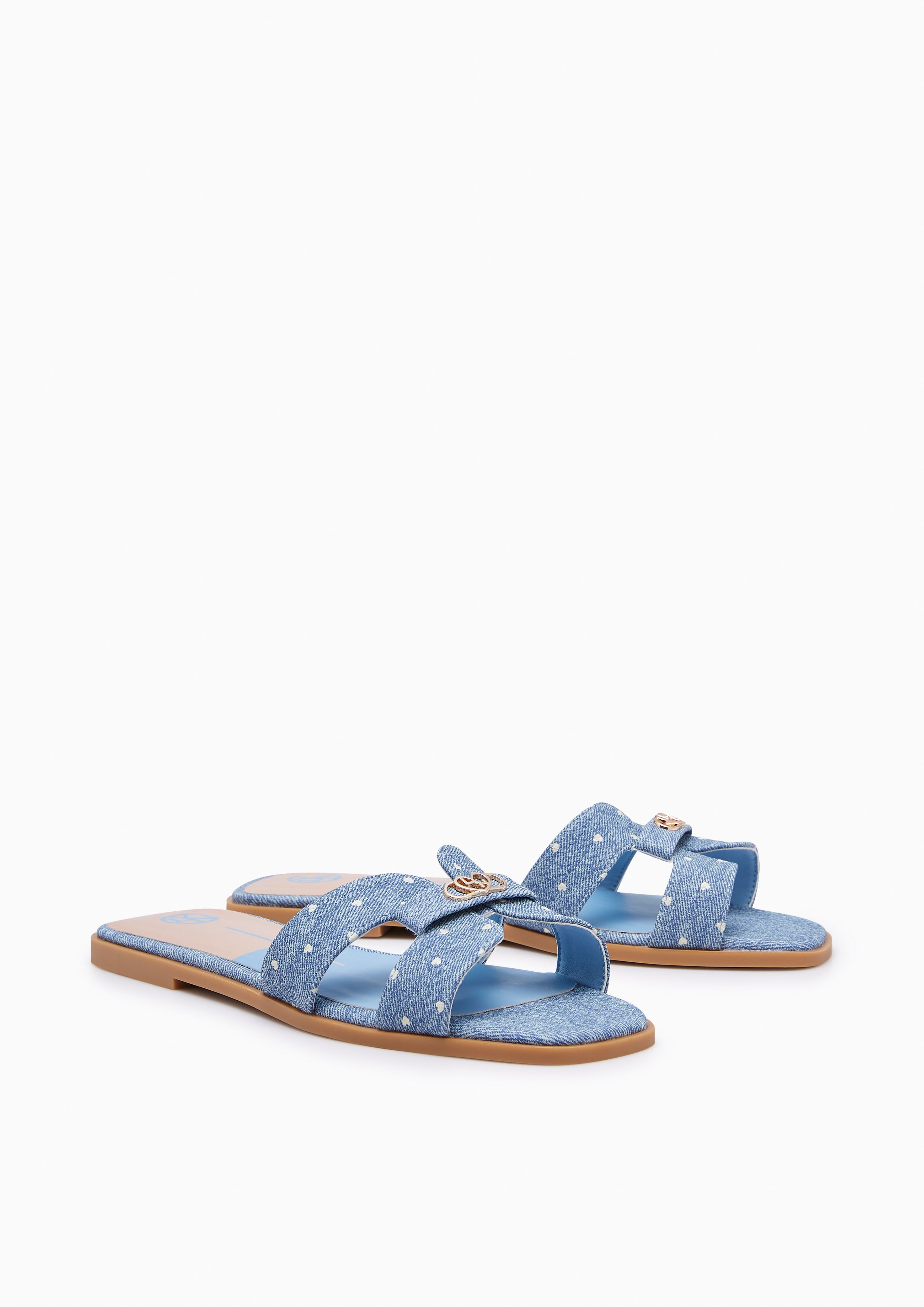 Hey Denim Lovely Flat Sandals Blue