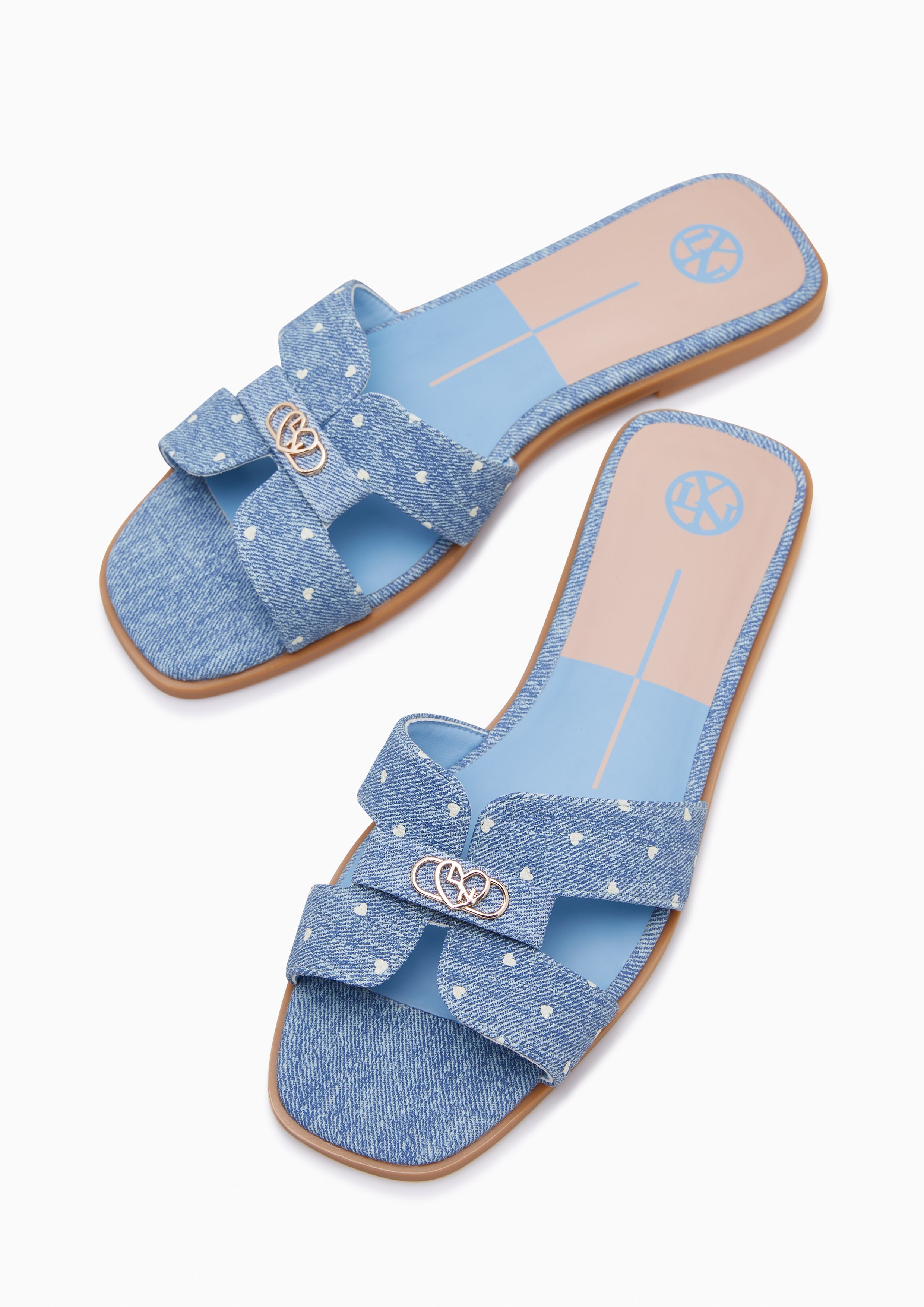 Hey Denim Lovely Flat Sandals Blue