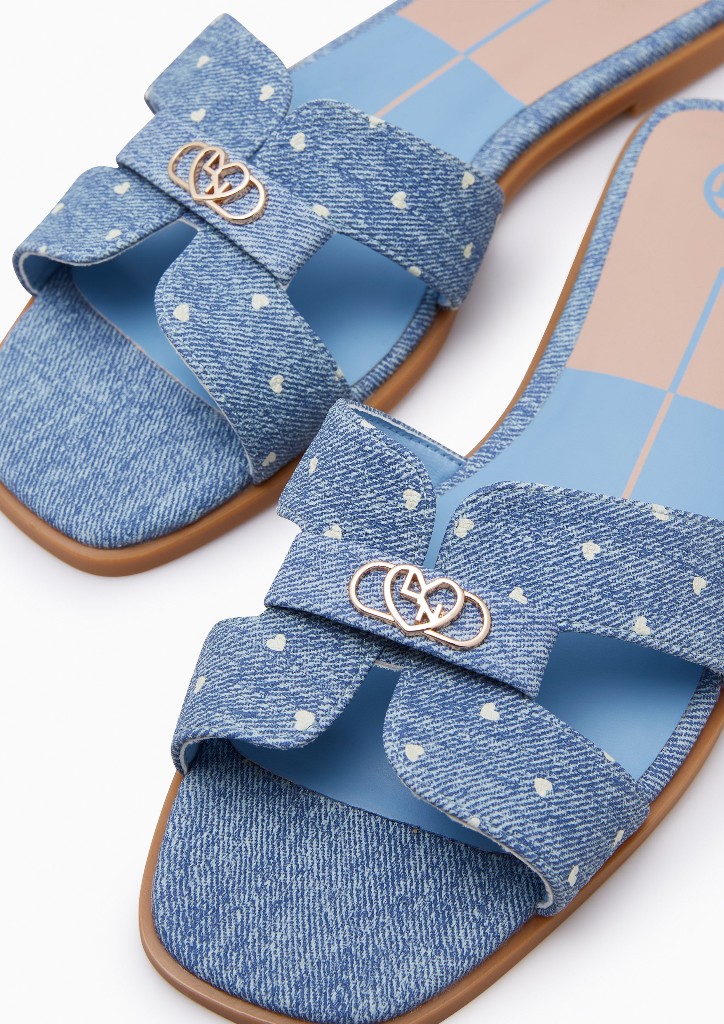 Hey Denim Lovely Flat Sandals Blue