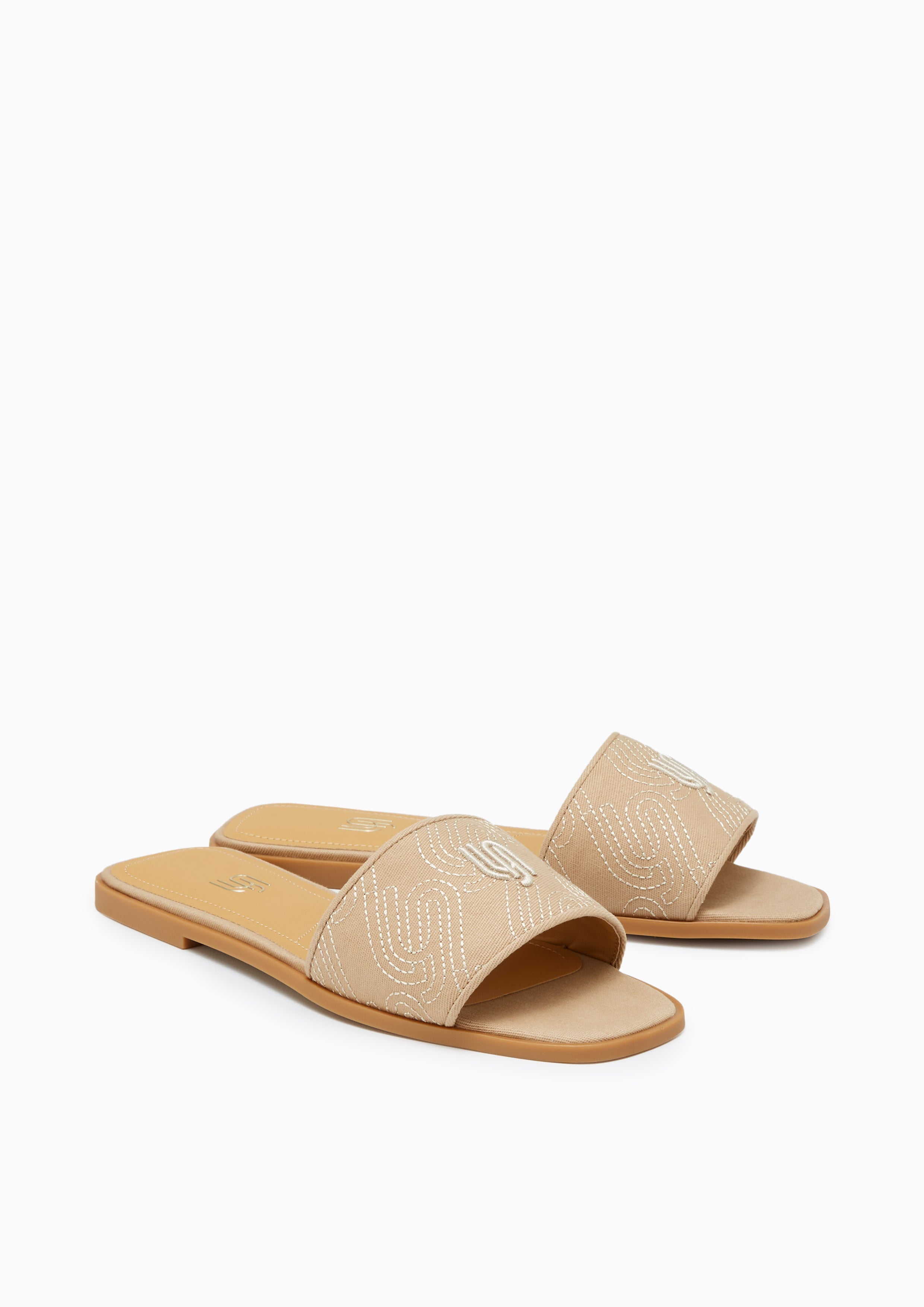 Viola Infinite Flat Sandals Beige