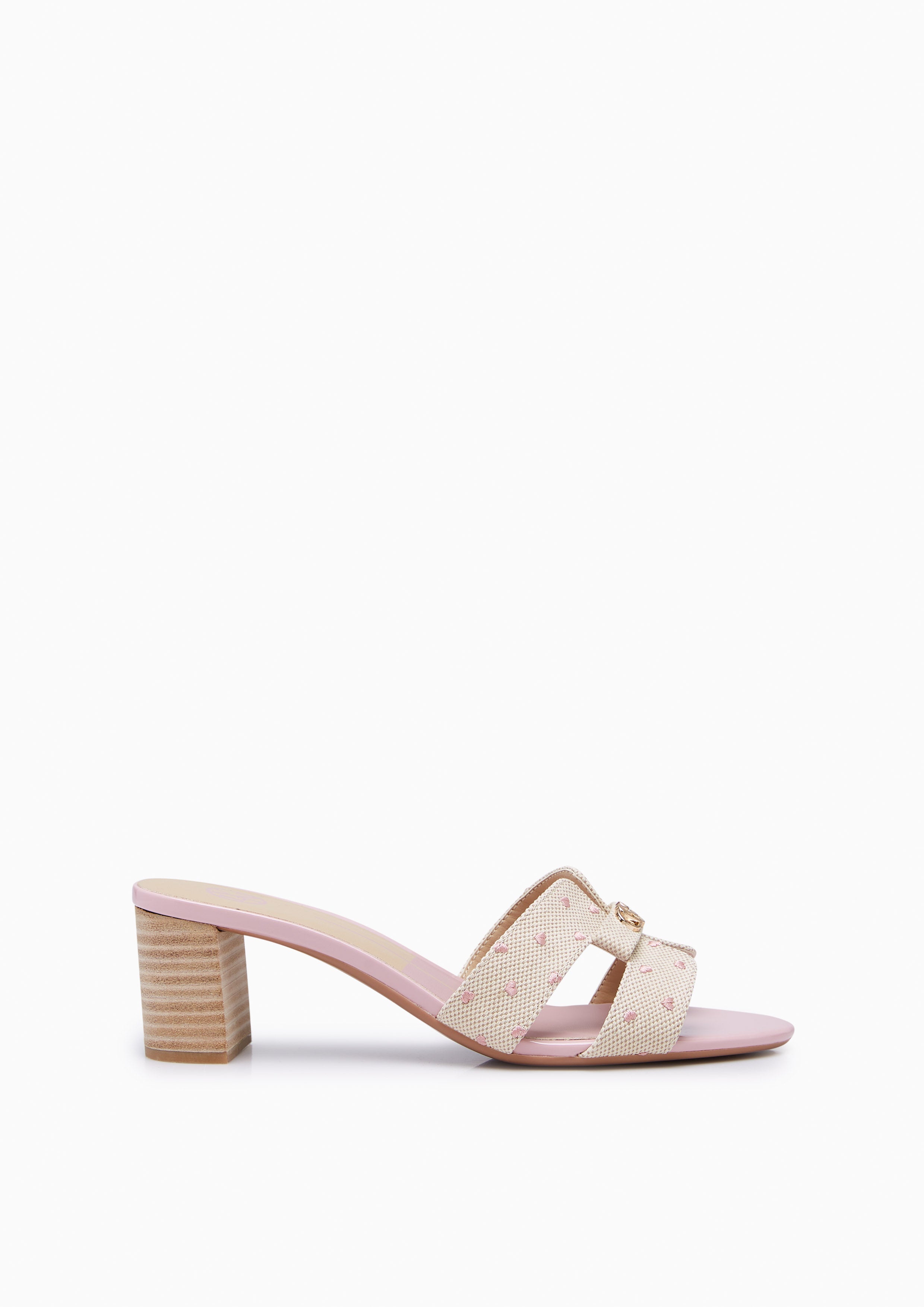 Hey Lovely Canvas Mid Heels Beige