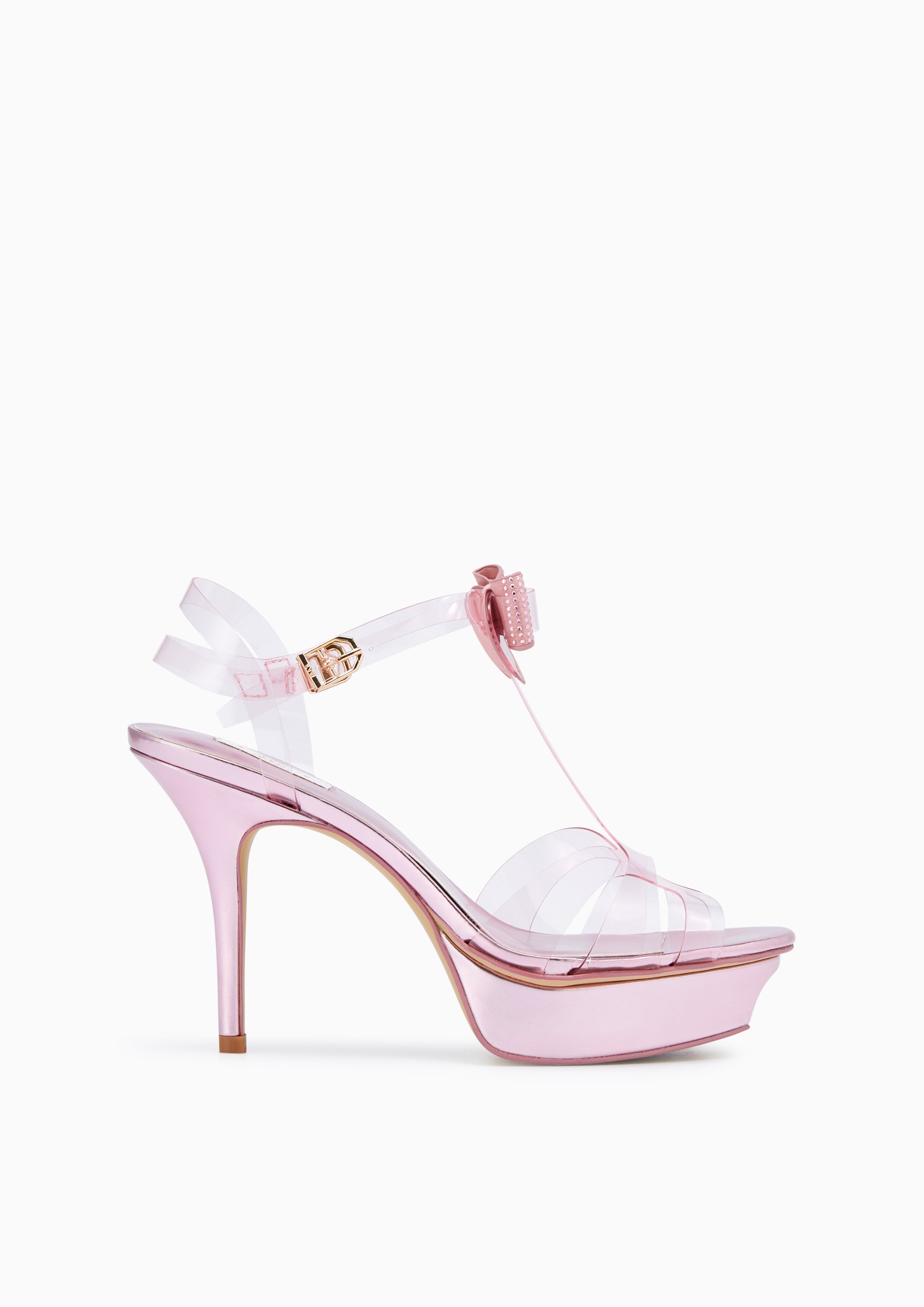 Sabella Bow Platform Heels Pink