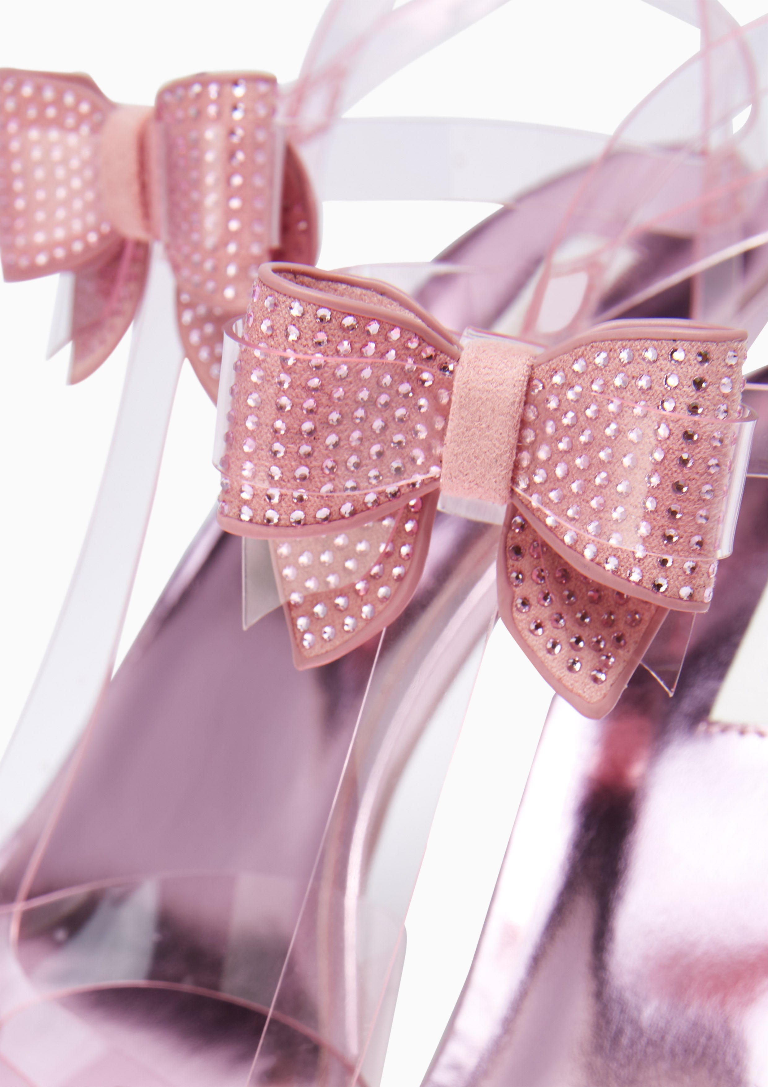 Sabella Bow Platform Heels Pink