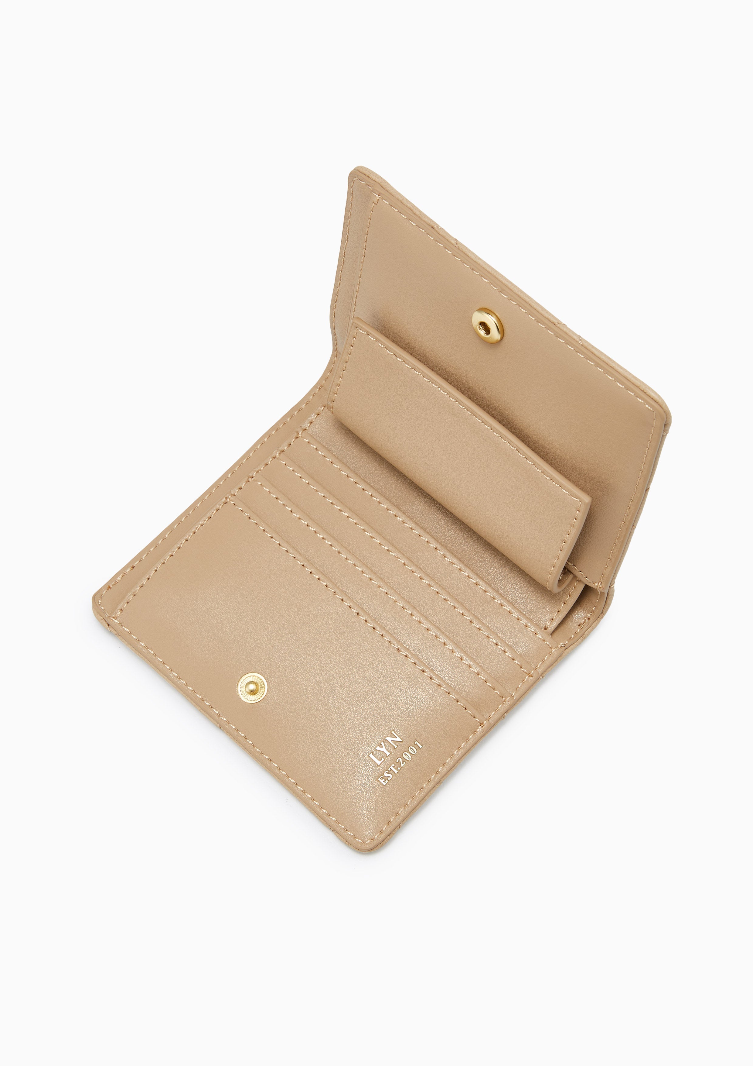 Handi Bi-Fold Short Wallet Dark Beige