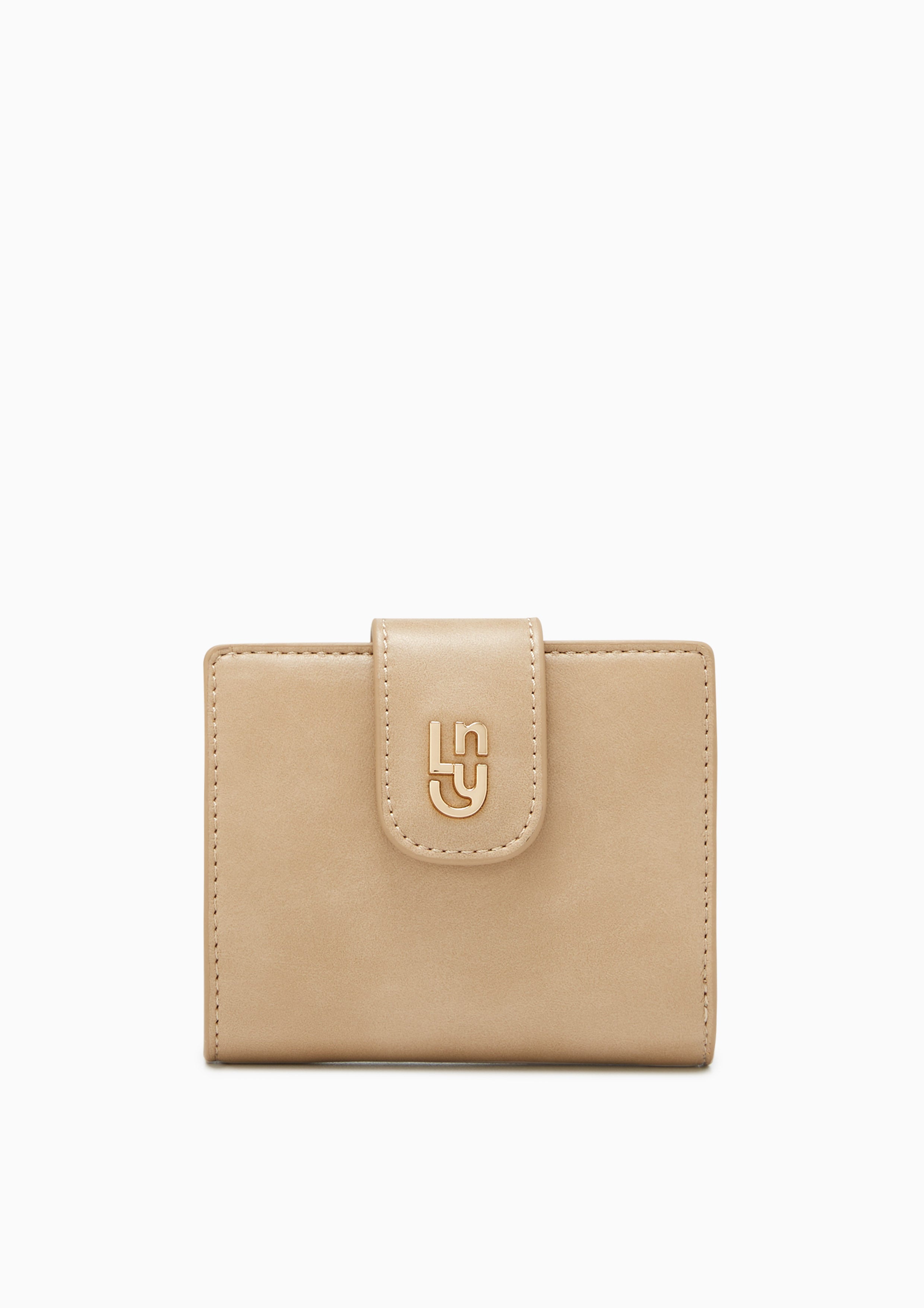 Handi Flap Short Wallet Beige