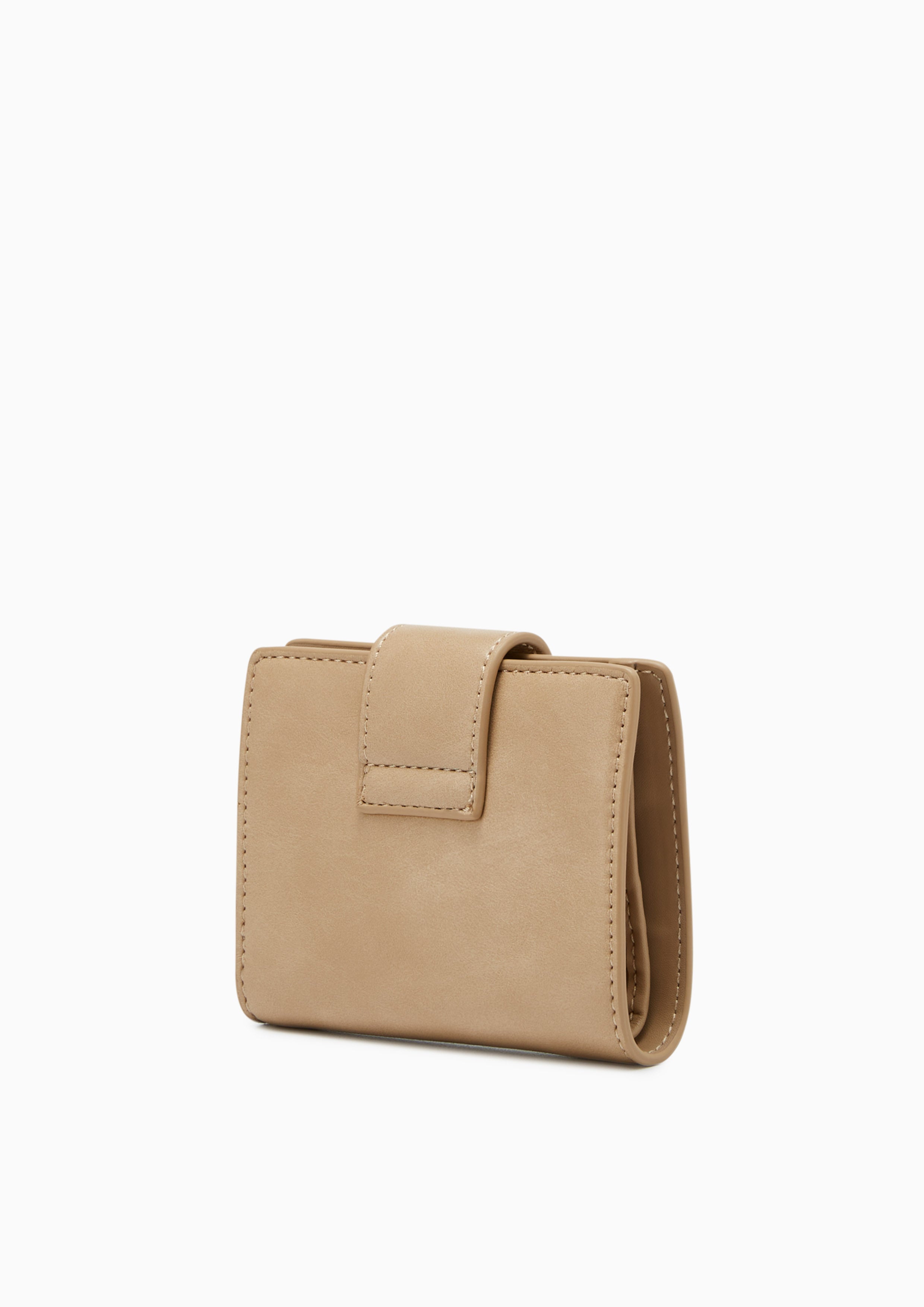 Handi Flap Short Wallet Beige