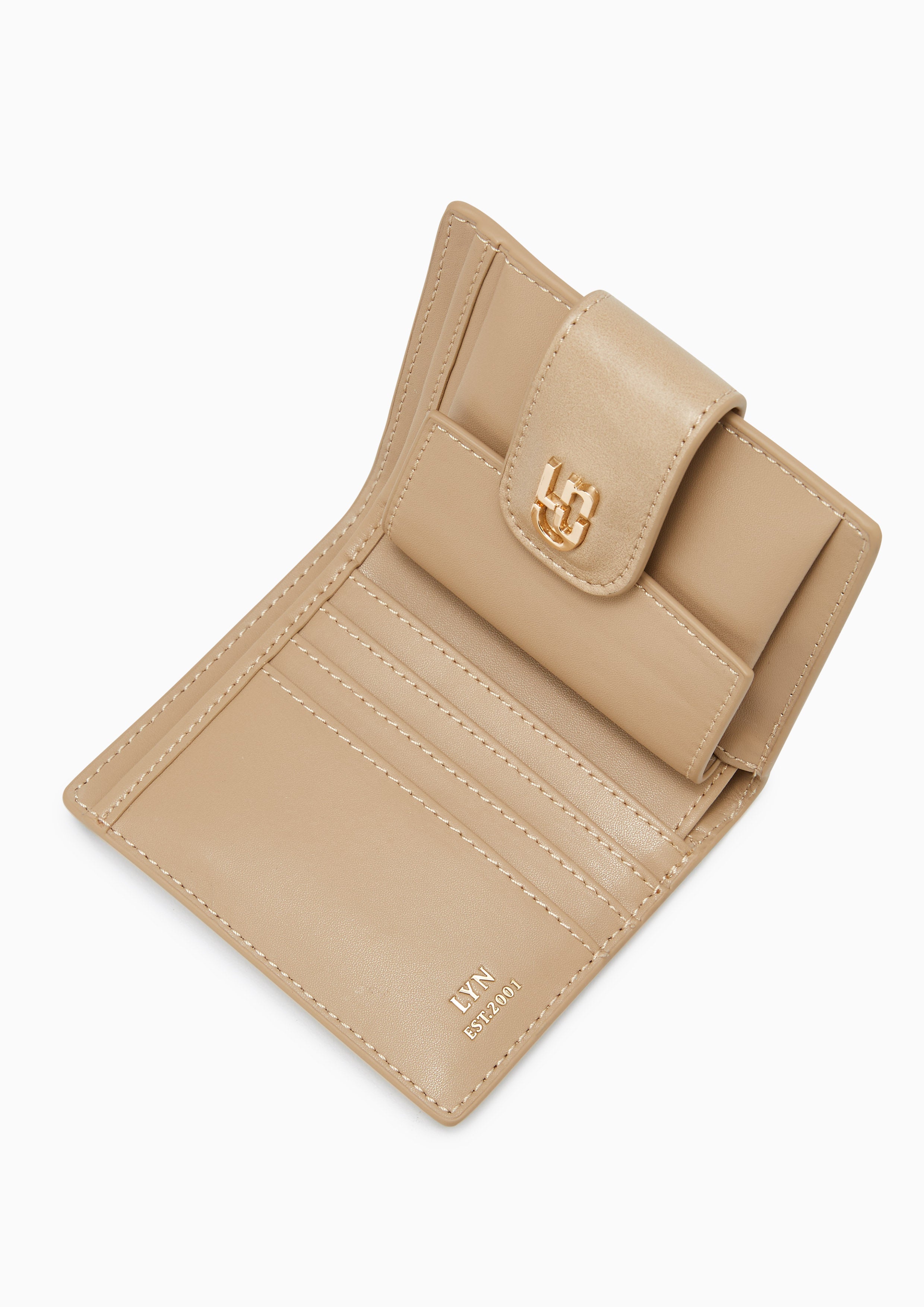 Handi Flap Short Wallet Beige