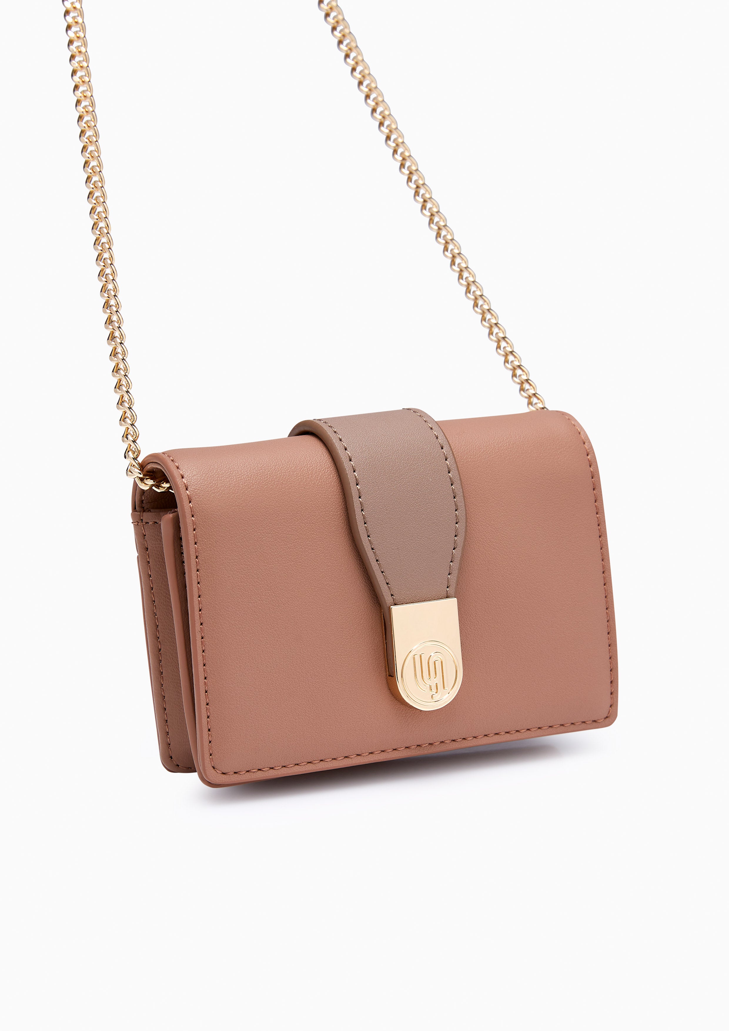 Alissa Infinite Short Wallet On Chain Light Brown