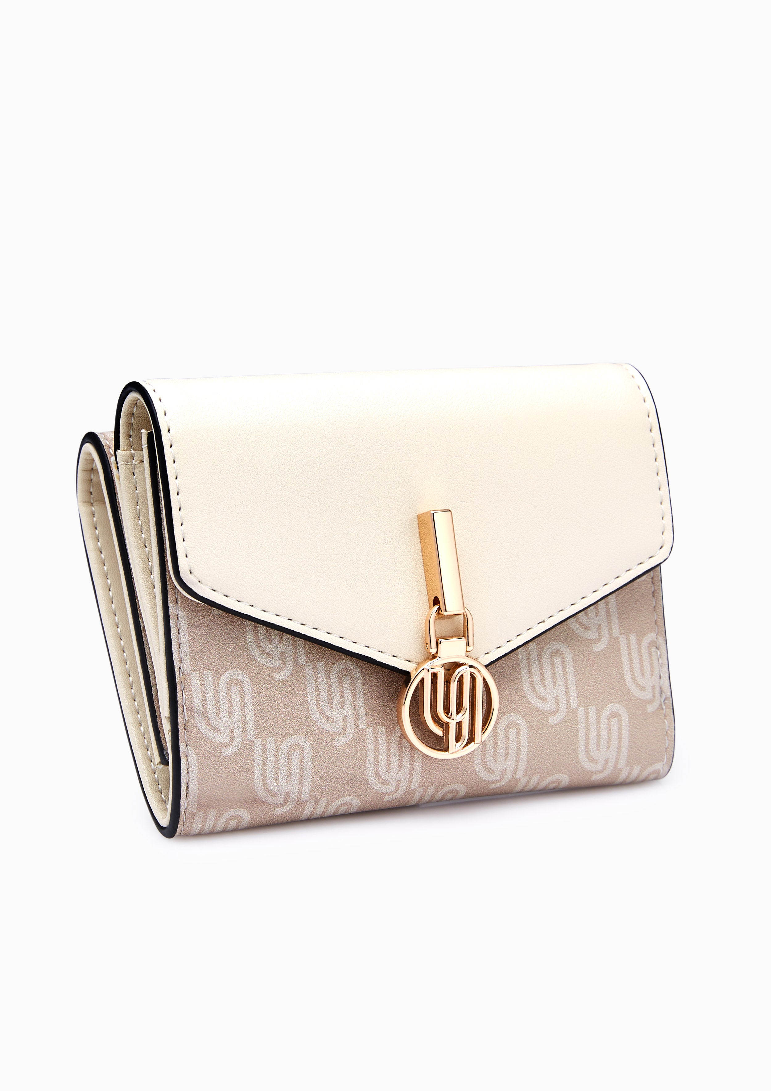 Sylvia Inf Tri-Fold Wallet Beige