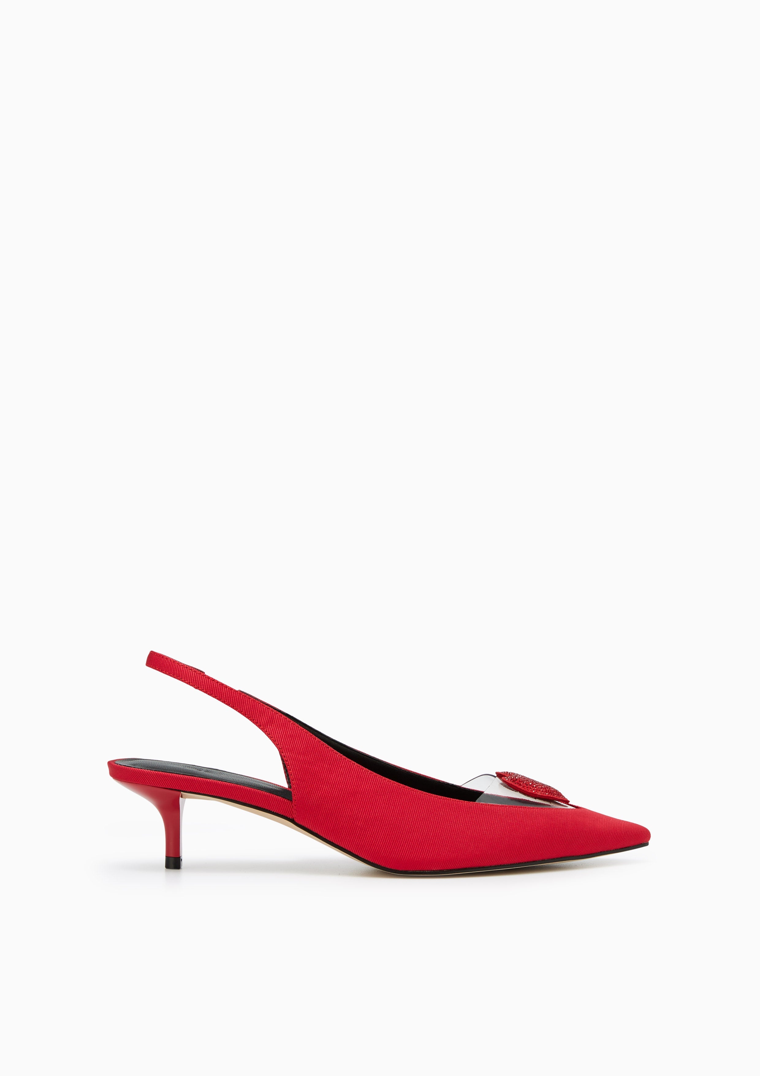 Bassy Baby Mid Heel Slingbacks Red