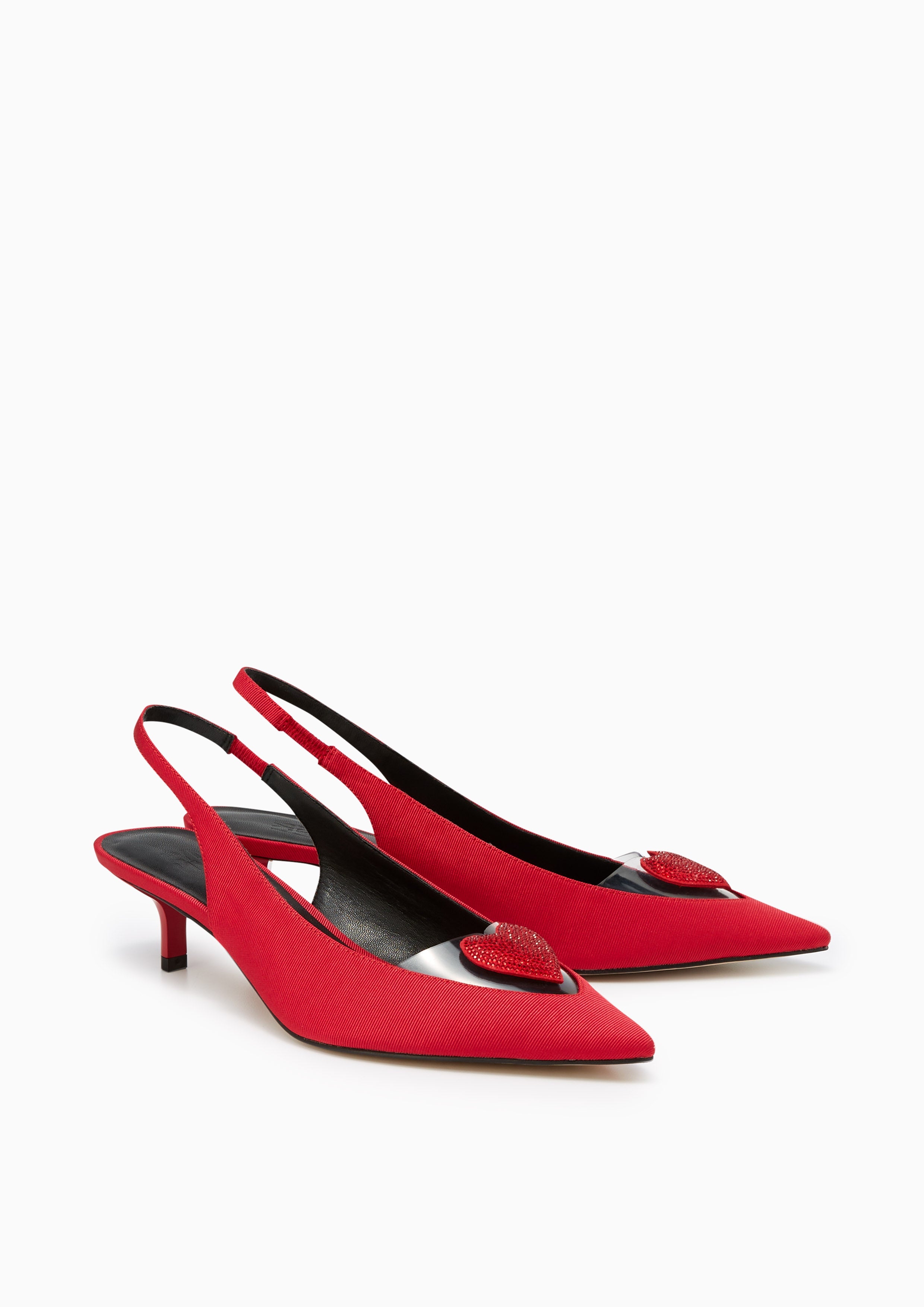 Bassy Baby Mid Heel Slingbacks Red