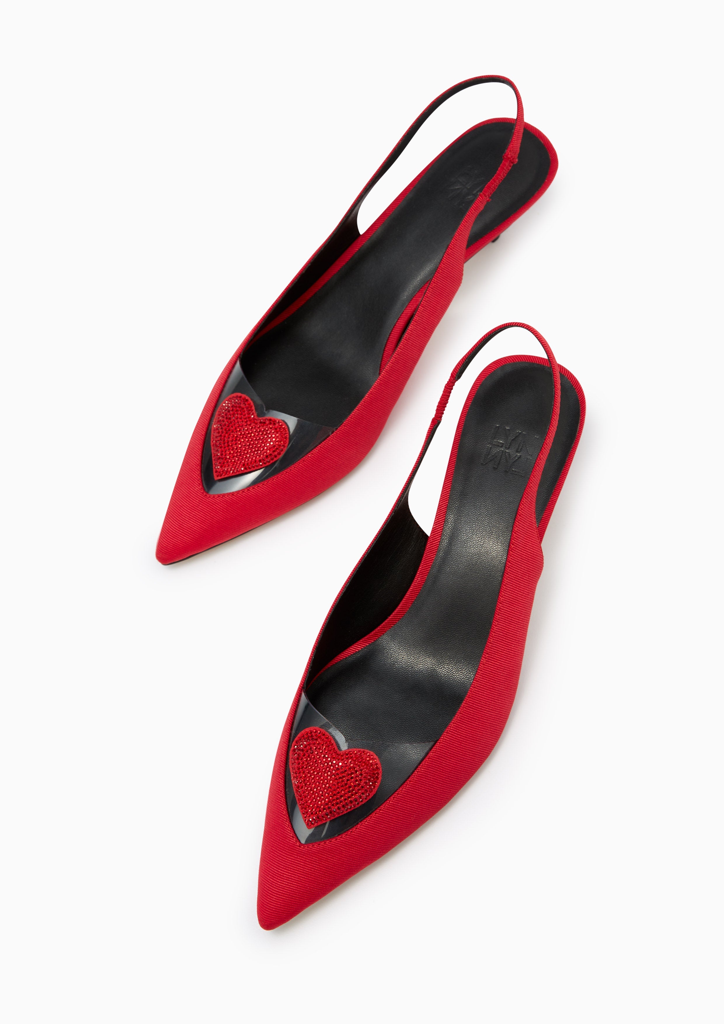 Bassy Baby Mid Heel Slingbacks Red