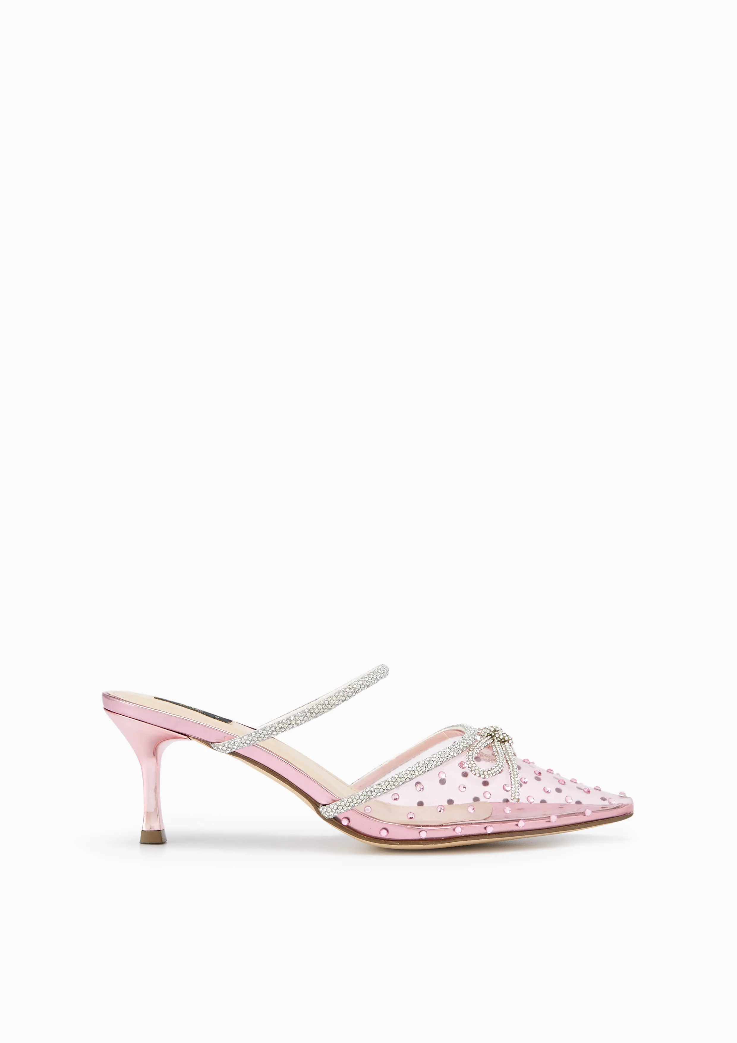 Ison Clear Mid Heel Pumps Pink - Lyn TH