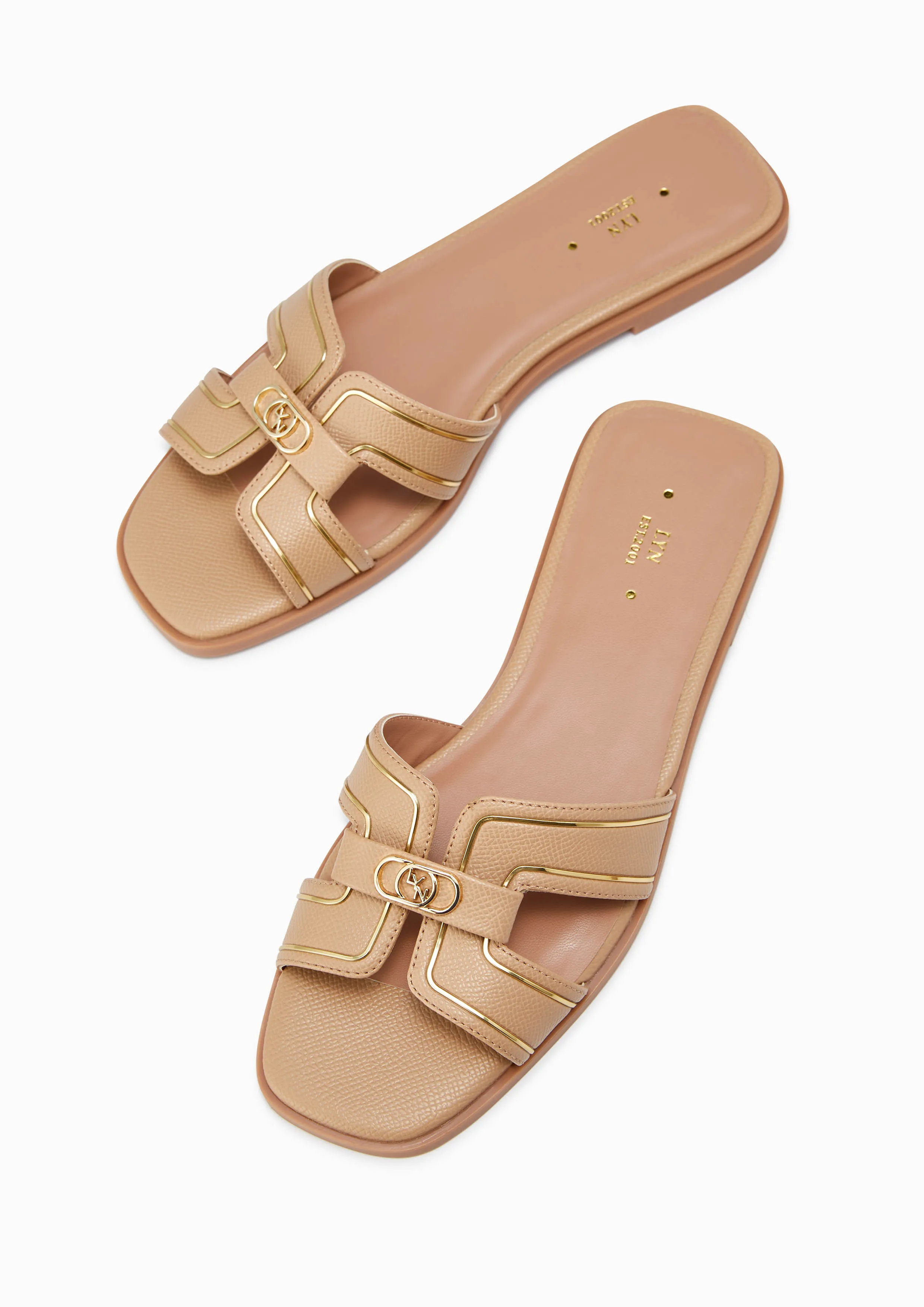 Hey Flat Sandals Beige - Lyn TH